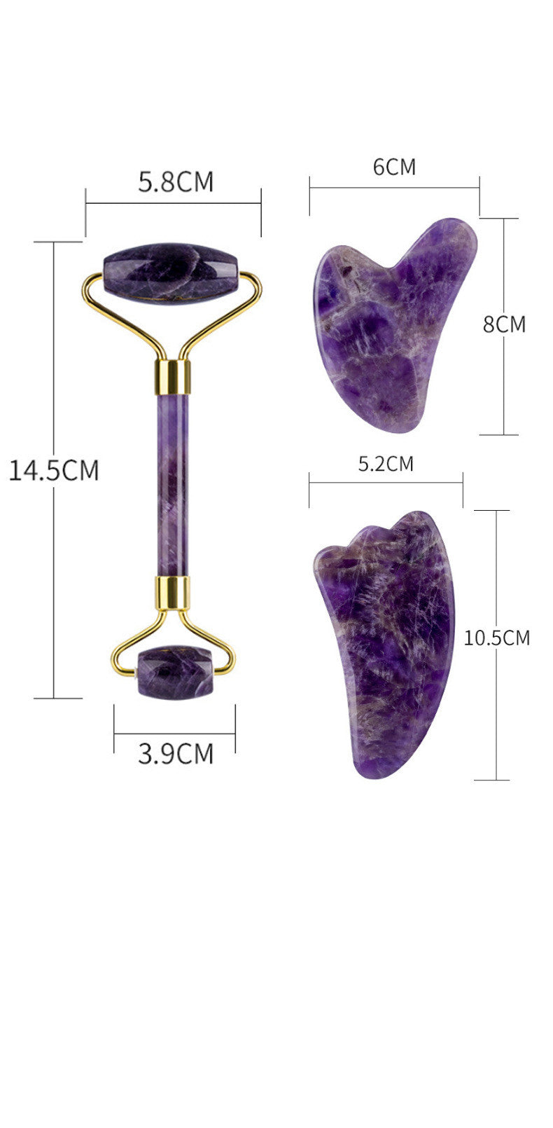 Amethyst Face Roller & Gua Sha Set