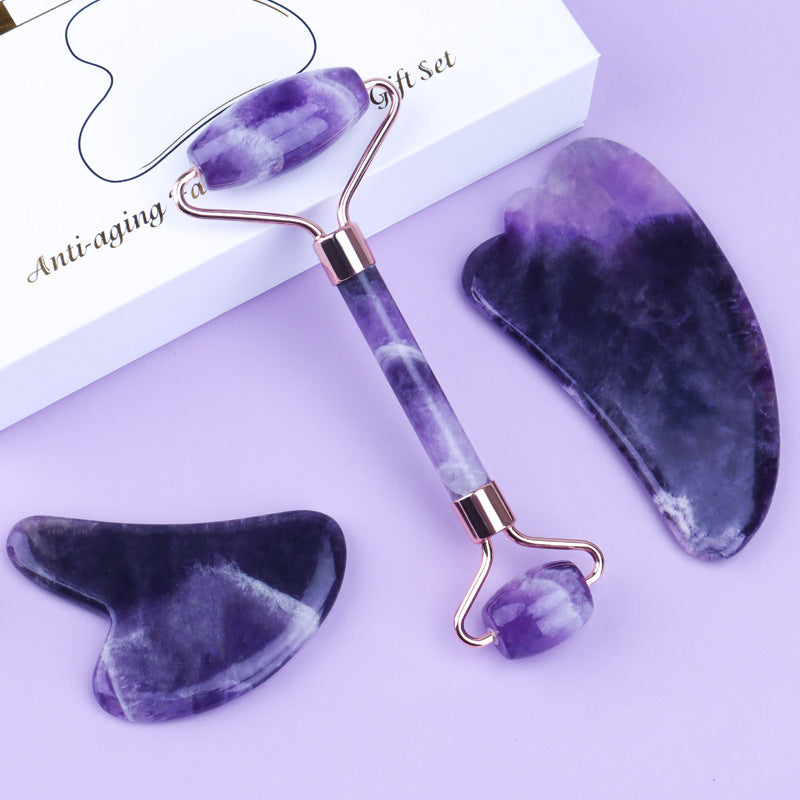 Amethyst Face Roller & Gua Sha Set